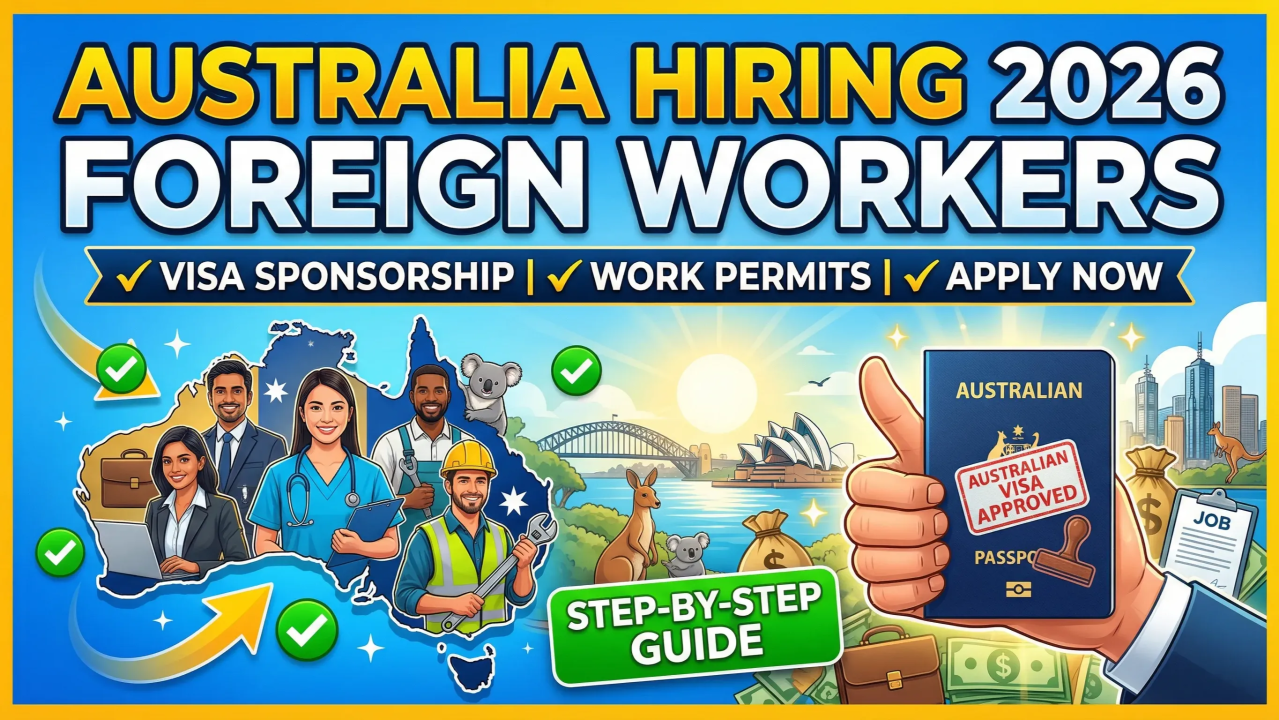 $95,000 Australia Visa Sponsorship Jobs for Skilled and Unskilled Workers in 2026